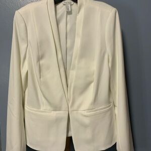 White House Black Market White Blazer Tailored Minimalist Design